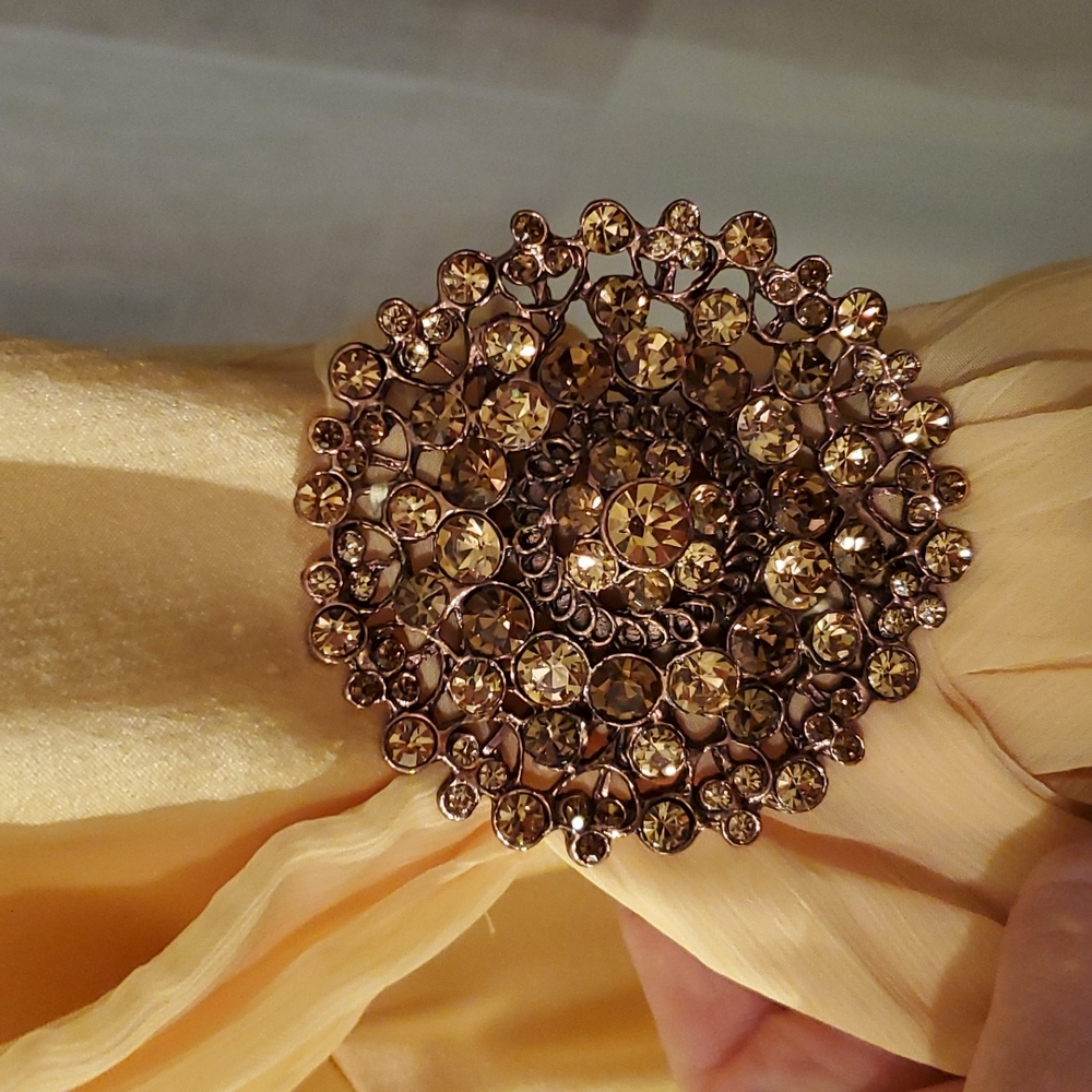ABS Essentials yellow formal dress - Picture 7 of 12